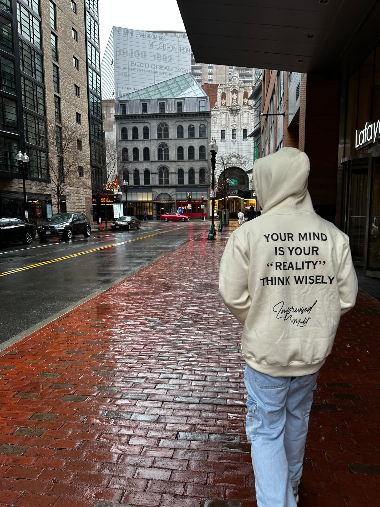 cream mindset hoodie