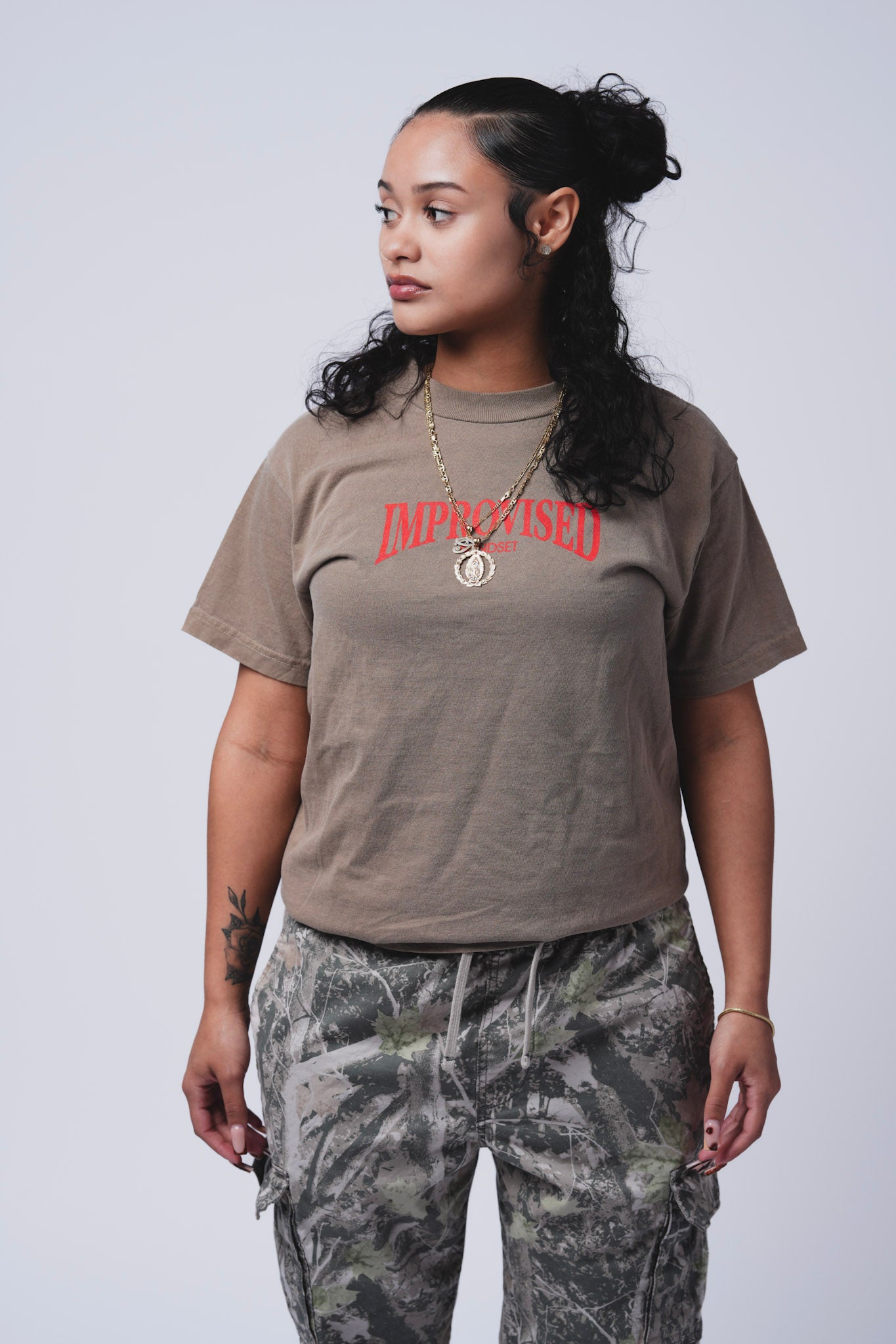 brown spring short sleeve