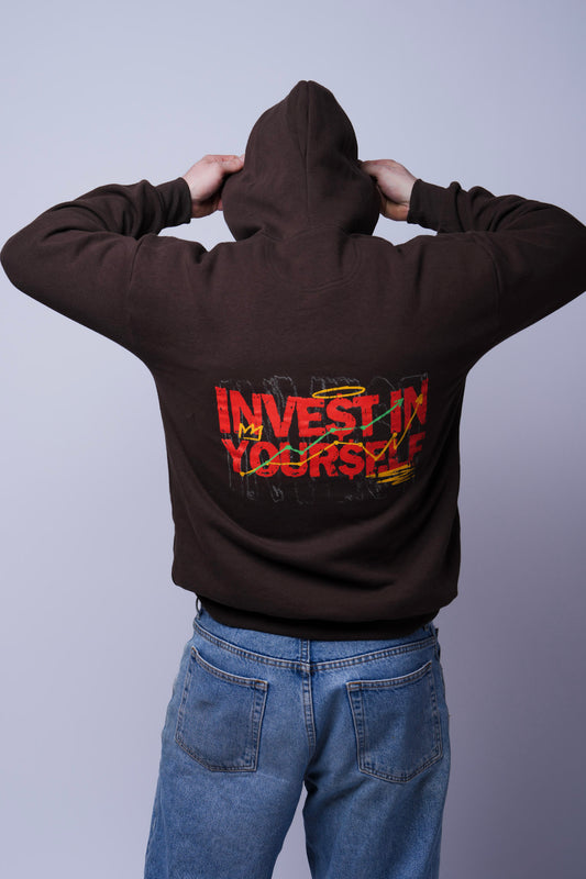 Brown invest in yourself hoodie